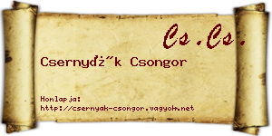 Csernyák Csongor névjegykártya