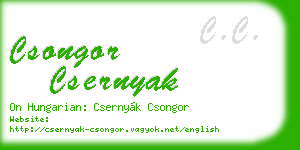 csongor csernyak business card